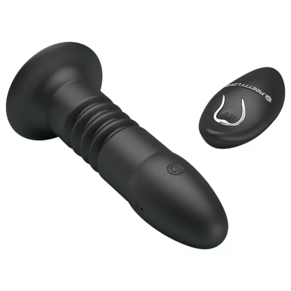 Pretty Love Magic Jinger - potisni analni vibrator (črn)