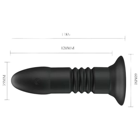 Pretty Love Magic Jinger - potisni analni vibrator (črn)