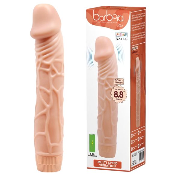 Baile - realistični vibrator - 22,5 cm - naravna barva