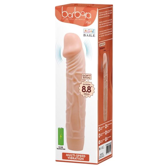Baile - realistični vibrator - 22,5 cm - naravna barva