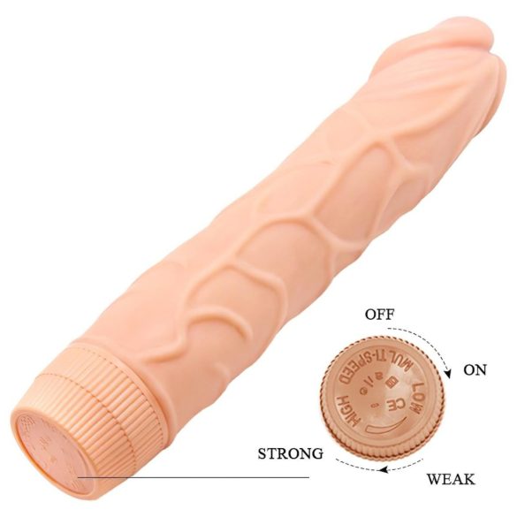 Baile - realistični vibrator - 22,5 cm - naravna barva
