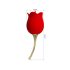 Pretty Love Rose Lover - vibrator za klitoris z jezičkom 2v1 - rdeč