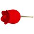 Pretty Love Rose Lover - vibrator za klitoris z jezičkom 2v1 - rdeč