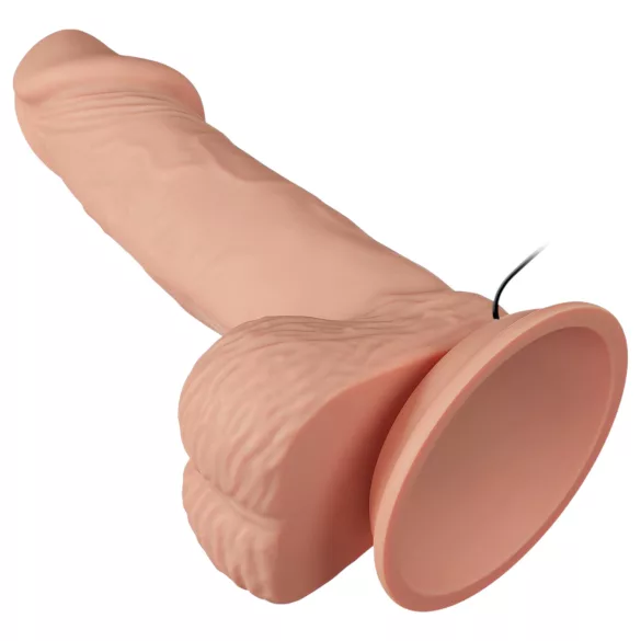 Baile Zebulon - realistični vibrirajoči penis z modami - 19cm - naravna barva