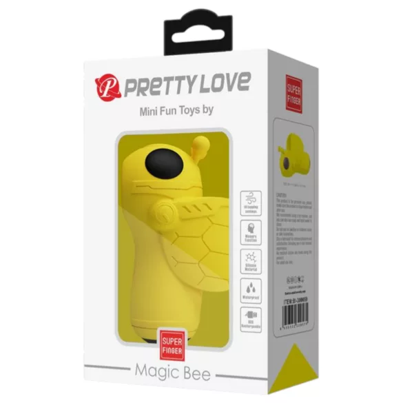 Pretty Love Magic Bee - vibracijski stimulator za klitoris na prst - rumen