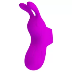   Pretty Love Bunny - vibrator za prst z zajčjimi ušesi - vijoličen