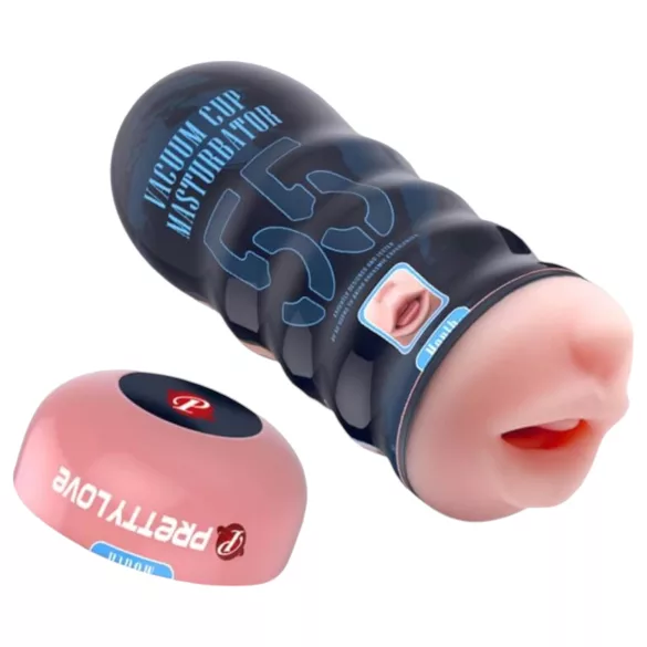 Pretty Love Vacuum Cup - realistični masturbator v obliki ust (v barvi kože)