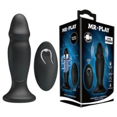   MR. PLAY - analni vibrator na polnjenje z daljinskim upravljalnikom - črn