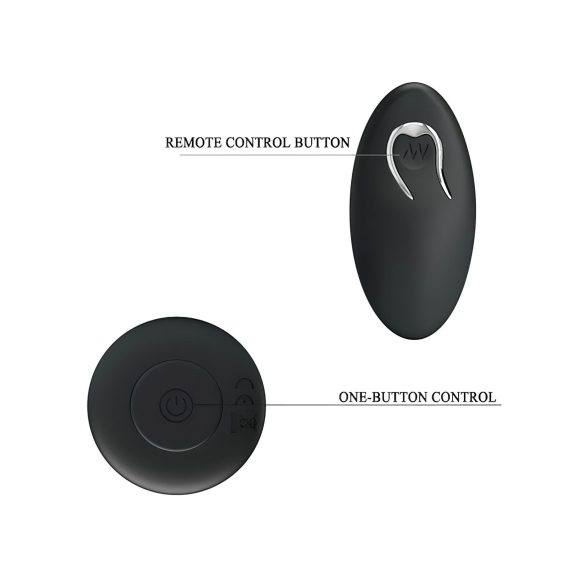 MR. PLAY - analni vibrator na polnjenje z daljinskim upravljalnikom - črn