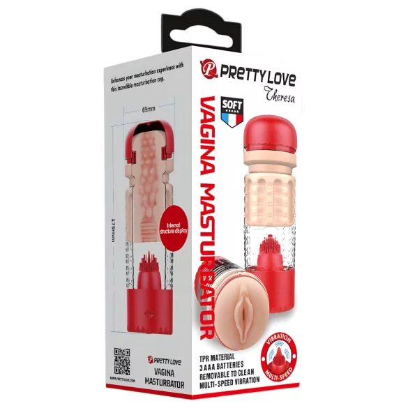 Pretty Love Emily - masturbator vagina - realistična - rdeča