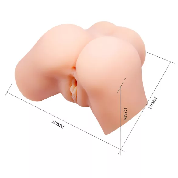 Crazy Bull - masturbator v obliki zadnjice z vibracijo - naravna barva