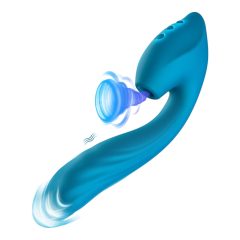   Vibeconnect - vodoodporen vibrator za točko G in stimulator klitorisa (modri)