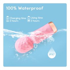   Vibeconnect - vodoodporni mini masažni vibrator z možnostjo polnjenja (roza)