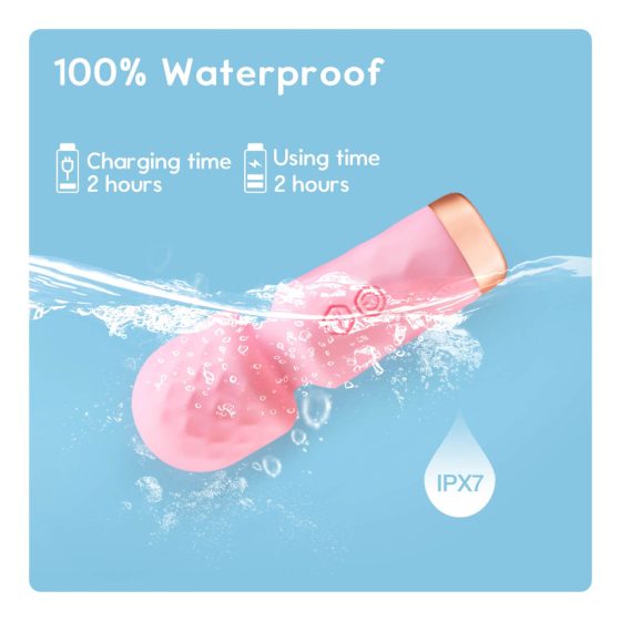 Vibeconnect - vodoodporni mini masažni vibrator z možnostjo polnjenja (roza)