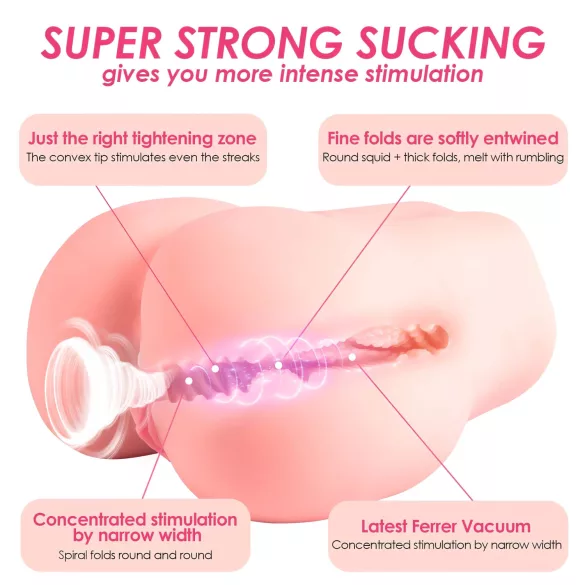 Vibeconnect - aplikacija­-vodeni torzo masturbator za moške (naraven)