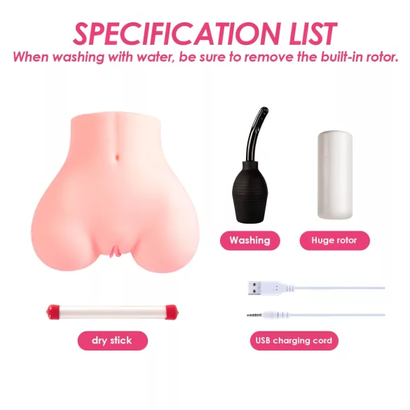 Vibeconnect - aplikacija­-vodeni torzo masturbator za moške (naraven)
