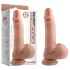 Dual Density - realistični dildo z modoma in priseskom - 18 cm (naraven)