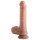 Dual Density - realistični dildo z modoma in priseskom - 20 cm (naraven)