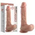 Dual Density - realistični dildo z modoma in priseskom - 20 cm (naraven)