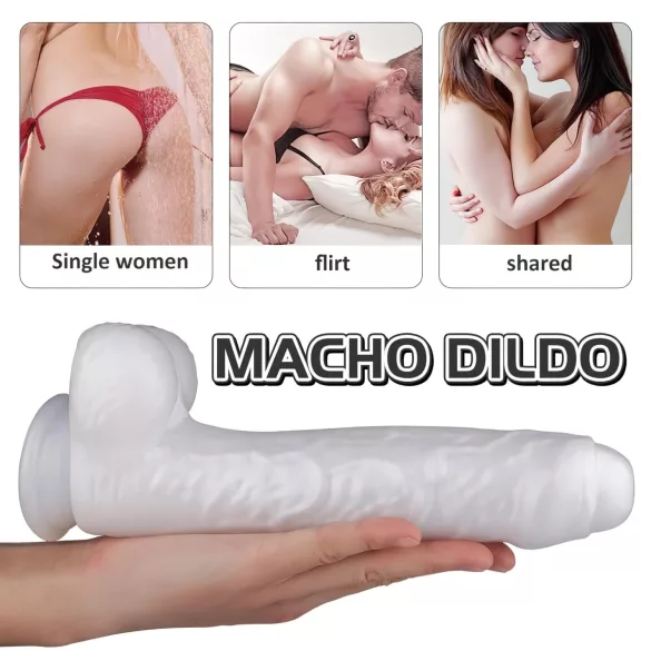 Sex HD Martin - realistični dildo s priseskom in modami - bel