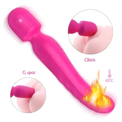 Sex HD Iris - vibrator z grelcem in 2 motorjema - roza