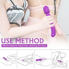   Sex HD Iris - masažni vibrator z dvema motorjema, ki ga je mogoče polniti (vijolična)