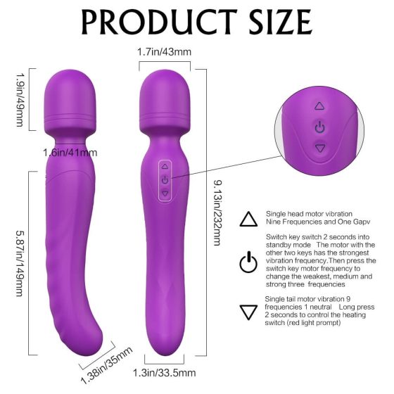 Sex HD Iris - masažni vibrator z dvema motorjema, ki ga je mogoče polniti (vijolična)
