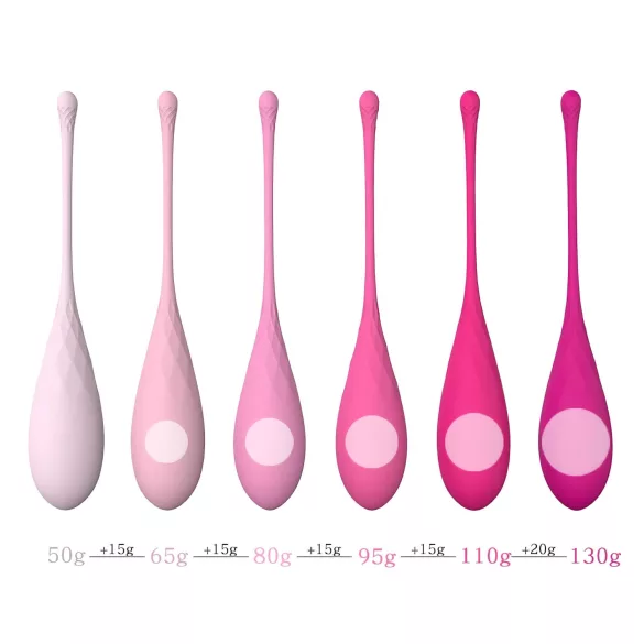 Sex HD Eggs - kegel kroglice komplet 6 kosov - roza