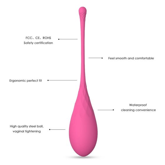 Sex HD Eggs - Komplet 6 stožčastih kroglic (roza)