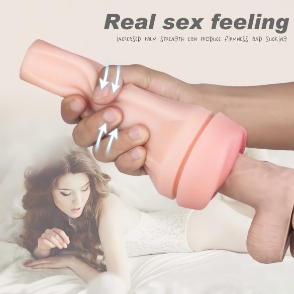 Sex HD Marcus - realistična umetna vagina v ohišju - črna/naravna