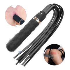   Sex HD Bloody Mary - Vodoodporni vibrator in bič z možnostjo polnjenja (črn)