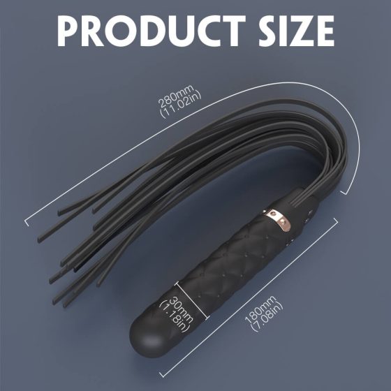 Sex HD Bloody Mary - Vodoodporni vibrator in bič z možnostjo polnjenja (črn)