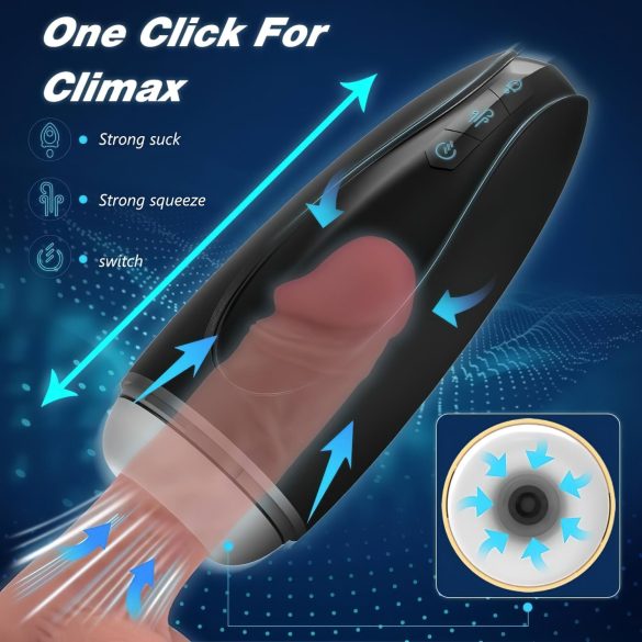 Sex HD Hawk - akumulatorski vibratorji (črno-bela)