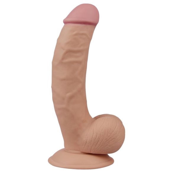 Lovetoy Ultra Soft - realistični dildo - prožen, 21,5 cm - naravna barva