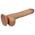 Lovetoy King-Sized - realistični dildo s priseskom - 25 cm naravna barva