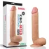 Lovetoy King-Sized - realistični dildo s priseskom - 25 cm naravna barva