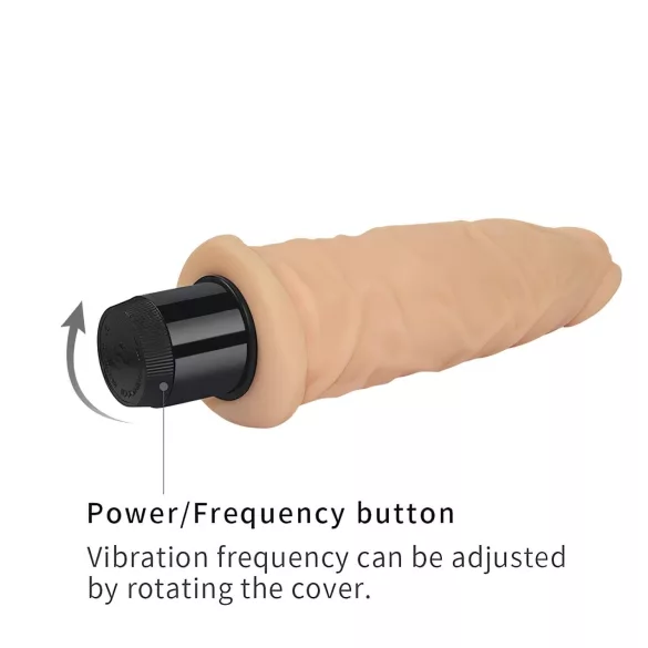 Lovetoy Real Feel - realistični vibrator - 19 cm - naravna barva