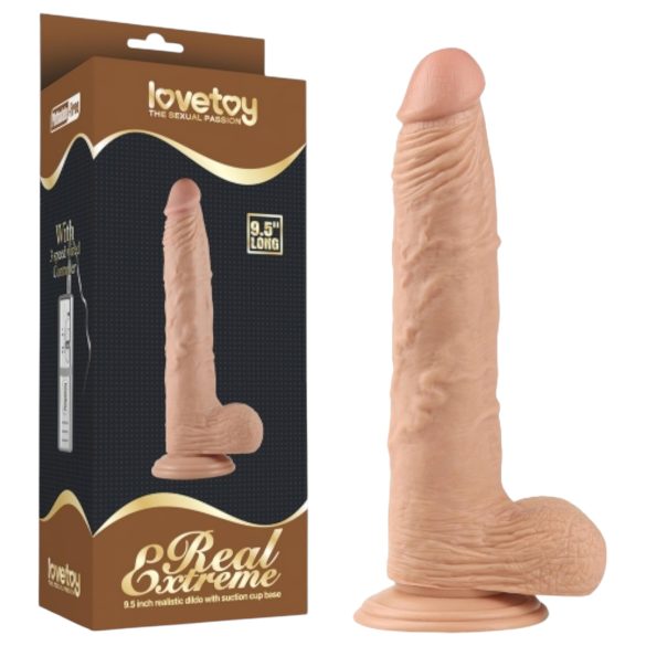 Lovetoy Real Extreme - dildo s priseskom - 24 cm
