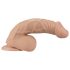 Lovetoy Real Extreme - dildo z vakuumskim nastavkom - 23 cm - kožna barva
