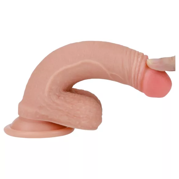 Lovetoy Nature Cock - realistični dildo - dvoplastni - 18 cm - naravna barva