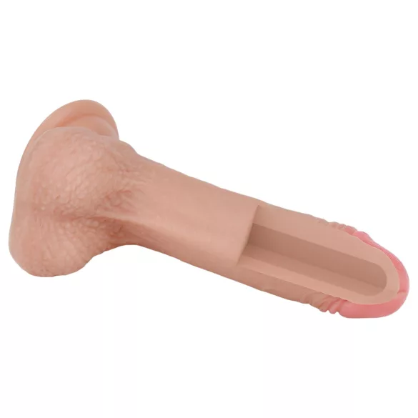 Lovetoy Nature Cock - realistični dildo - dvoplastni - 18 cm - naravna barva