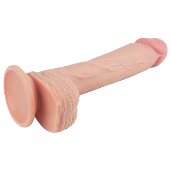 Lovetoy Nature Cock - realistični dildo s priseskom - 21 cm - natur