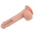 Lovetoy Nature Cock - realistični dildo s priseskom - 21 cm - natur