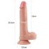 Lovetoy Nature Cock - realistični dildo - dvoplastni - 20 cm - natur