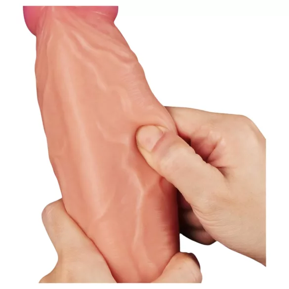 Lovetoy Nature Cock - realistični dildo z dvojnim slojem - 25 cm - naravno