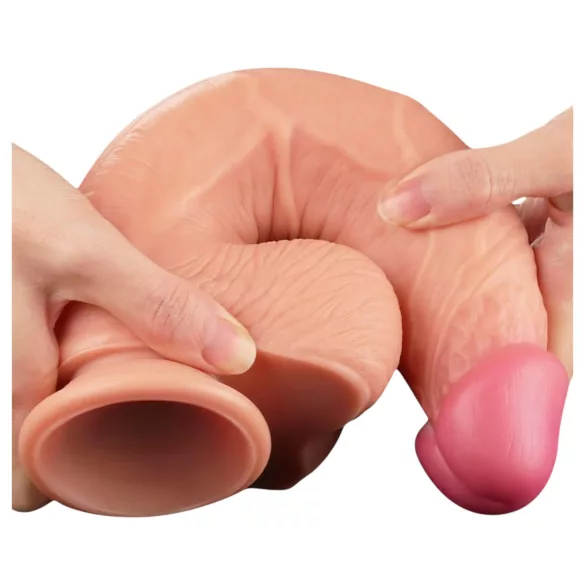Lovetoy Nature Cock - realistični dildo z dvojnim slojem - 25 cm - naravno