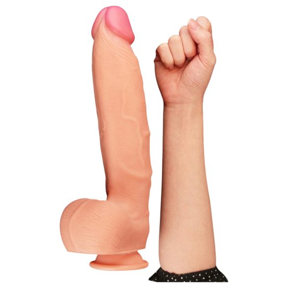 Lovetoy Nature Cock - realistični dildo - dvoplastni - 30 cm - natur