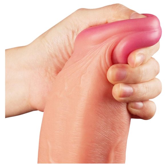 Lovetoy Nature Cock - realistični dildo - dvoplastni - 30 cm - natur