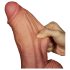 Lovetoy - realistični dildo z dvojnim slojem - 26 cm - naravna barva