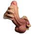 Lovetoy - realistični dildo z dvojnim slojem - 26 cm - naravna barva
